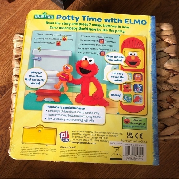 Seasame Street Potty Time with Elmo: Potty Training Sound Book - Picture 2 of 2